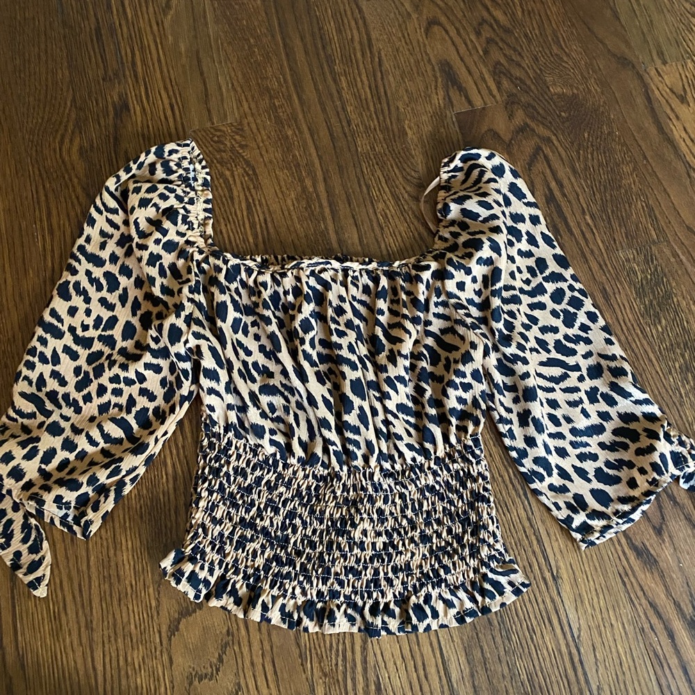 Cheetah Top Worn Once